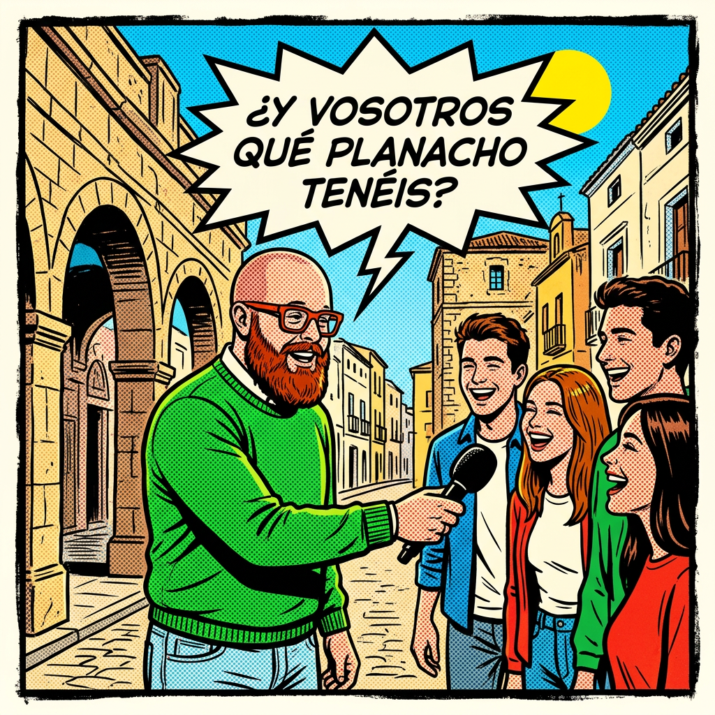 Viñeta 03: Curro entra con el micro