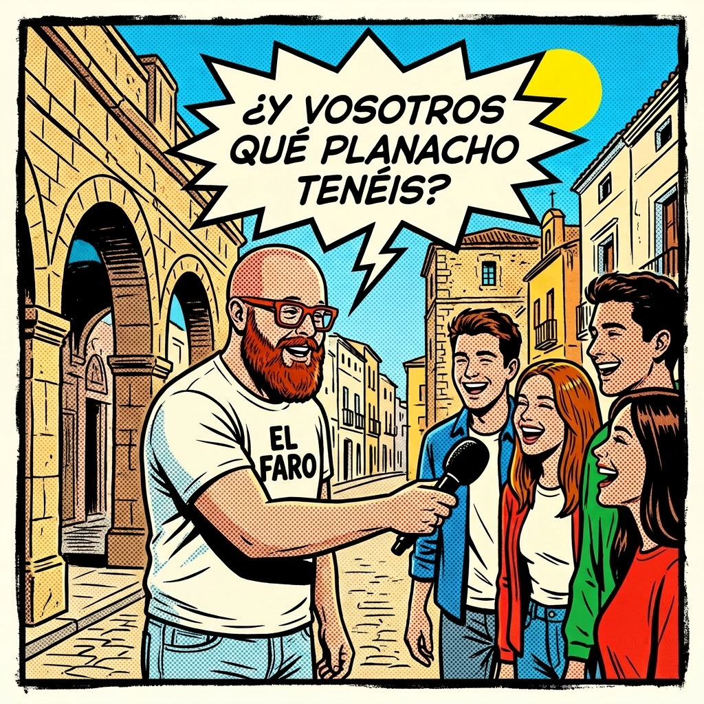 Viñeta 03: Curro entra con el micro